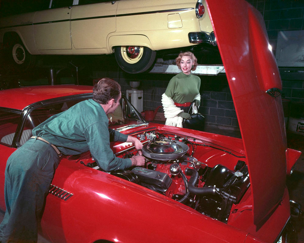 1955 Ford Thunderbird engine Compartment 0001-4945