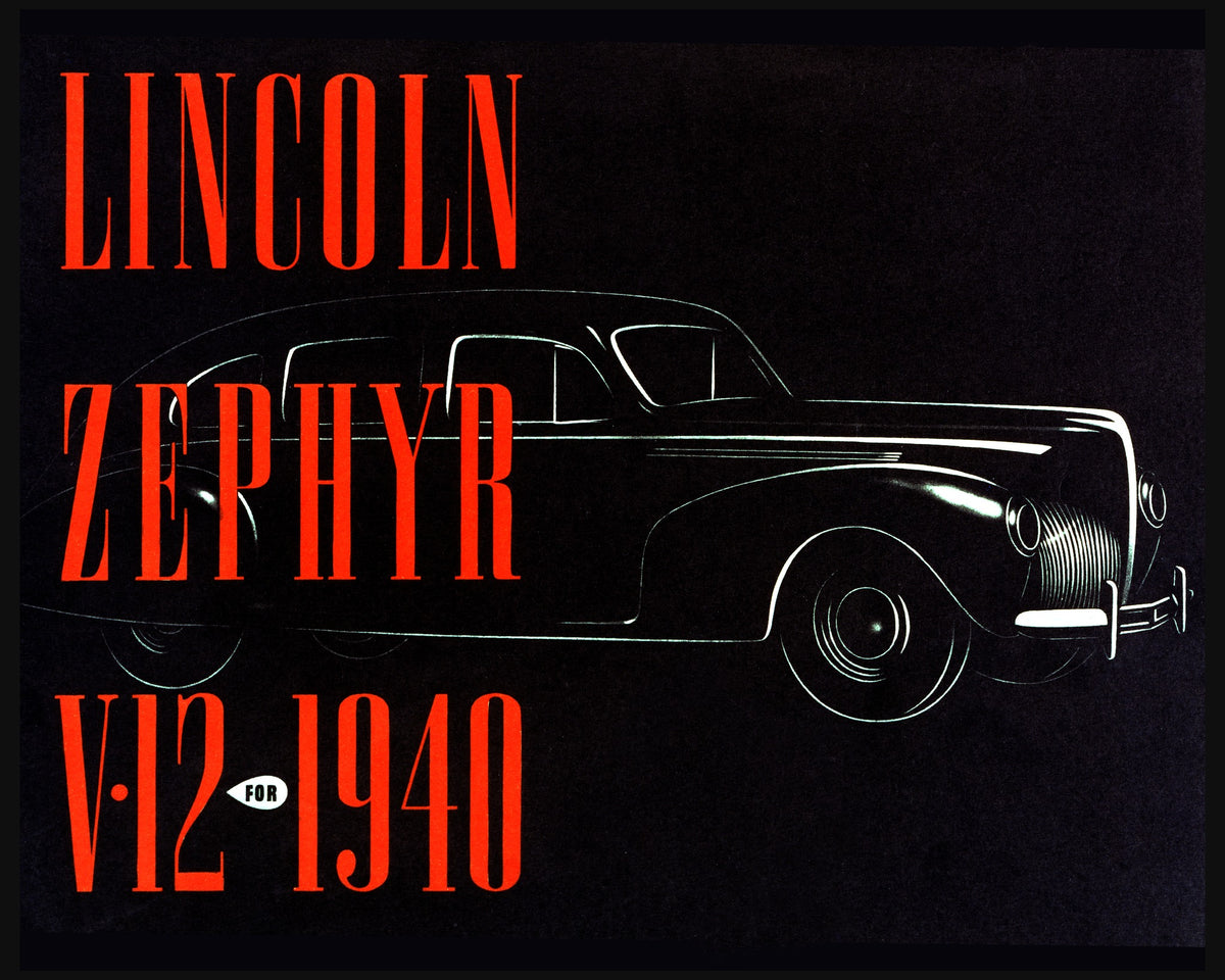 1940 Lincoln Zephyr V12 Brochure Cover