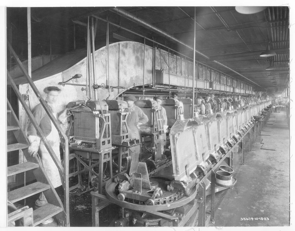 Ford Motor Company archival image documenting Highland Park 1923.