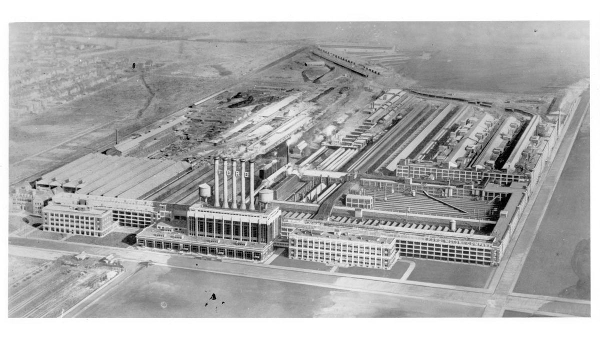Ford Motor Company archival image documenting Highland Park 1923.