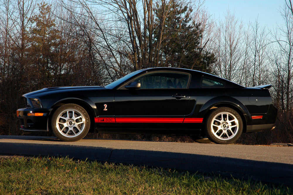 2007 Shelby GT500 Black with Red Strip Package 0002-4243