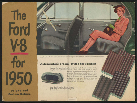 1950 Ford V 8 Vehicle Brochure Page 16 0050-0013 — 18×24 proportions