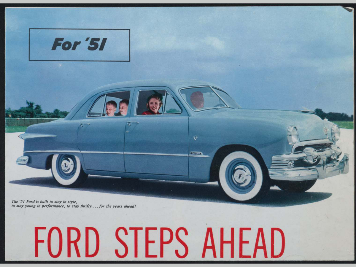 1951 Ford Car Line Brochure Page 1 0051-0000 — 18×24 proportions