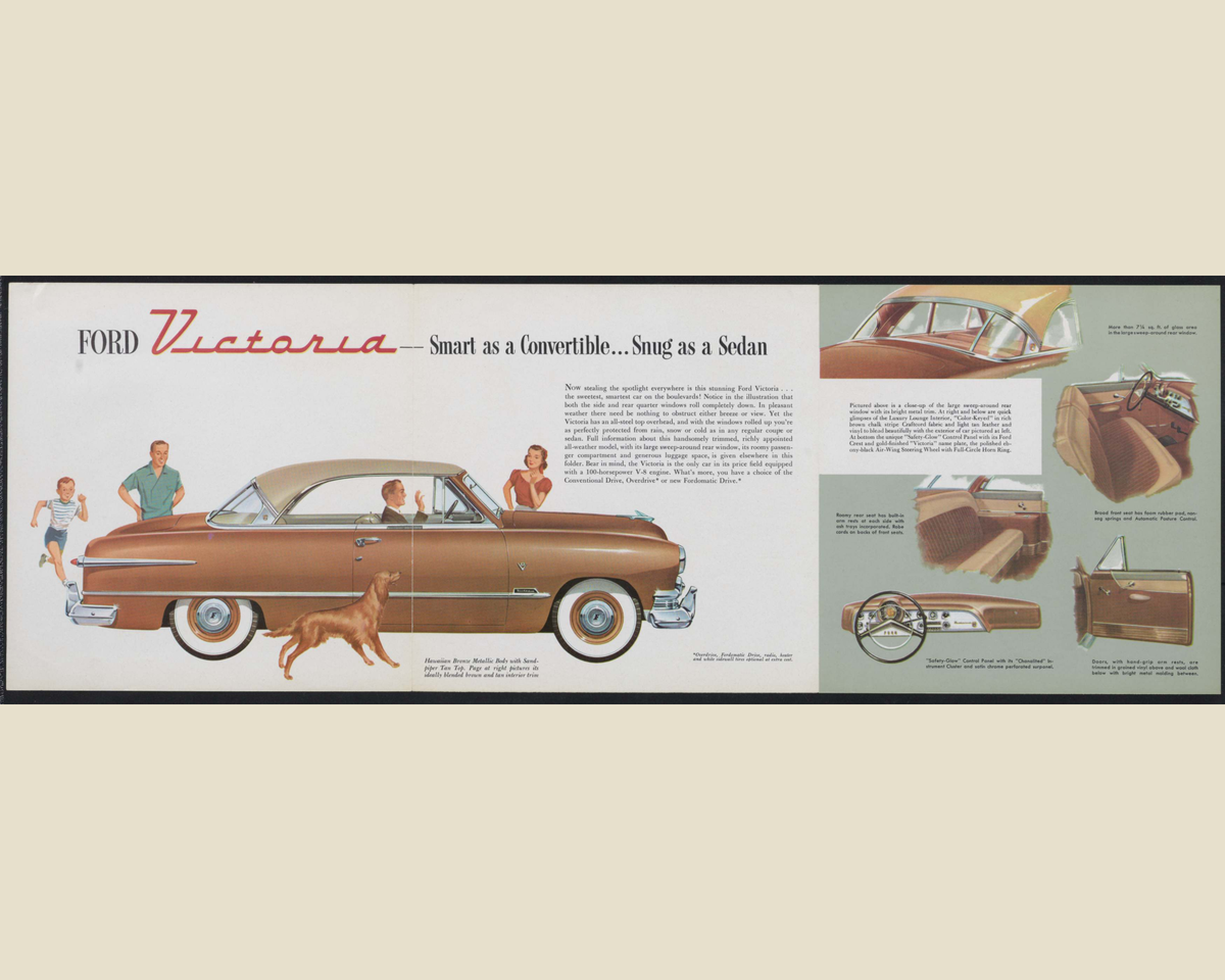 1952 Ford Victoria Brochure Page 2 0052-0000 — 16×20 proportions