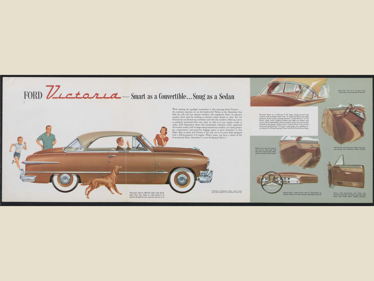 1952 Ford Victoria Brochure Page 2 0052-0000 — 18×24 proportions