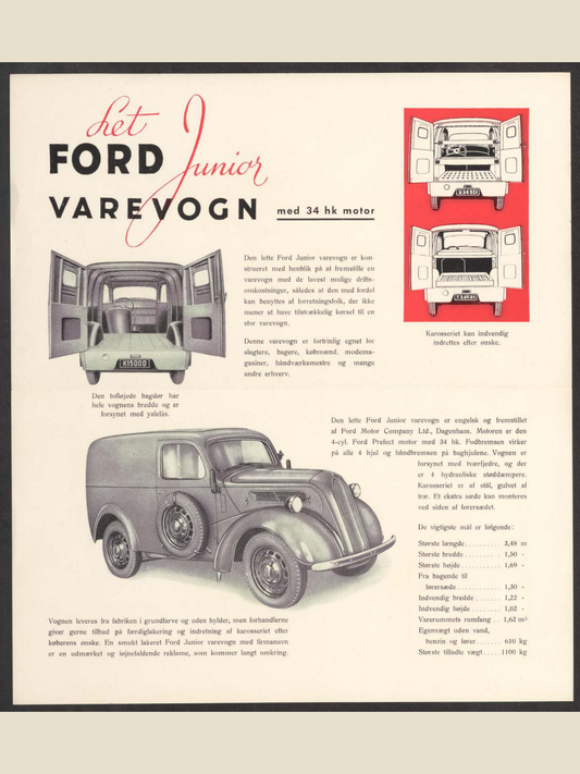 1952 ford junior half ton van Brochure Page 2 0052-0012 — 18×24 proportions