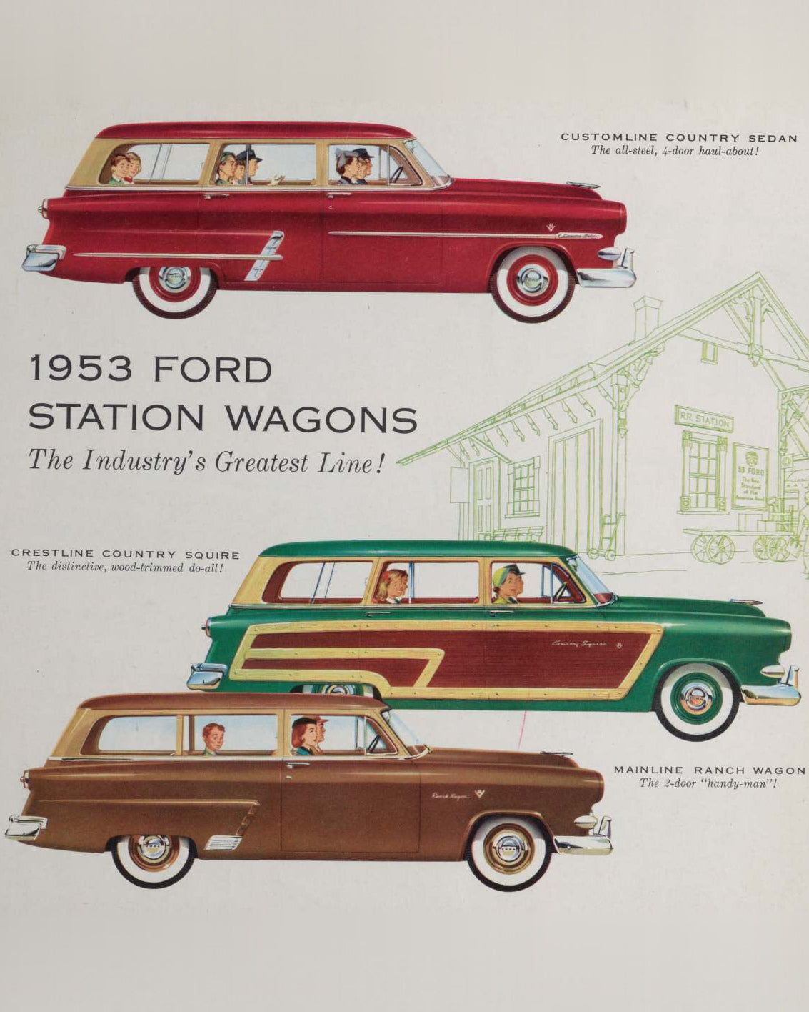1953 Ford Station Wagon Range 0053-0001