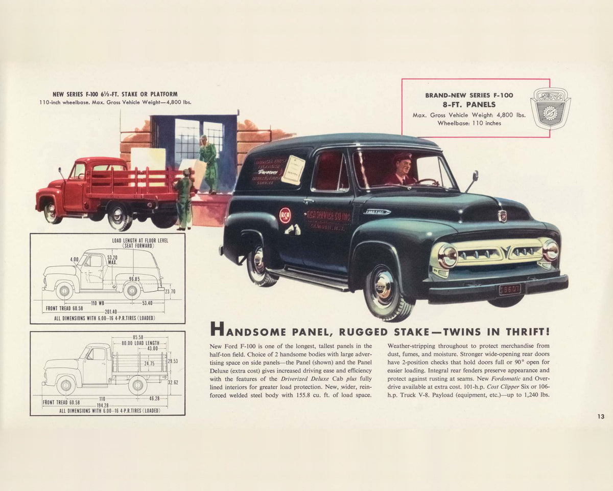 1953 Ford F-100 Panel and Stake 0053-0006
