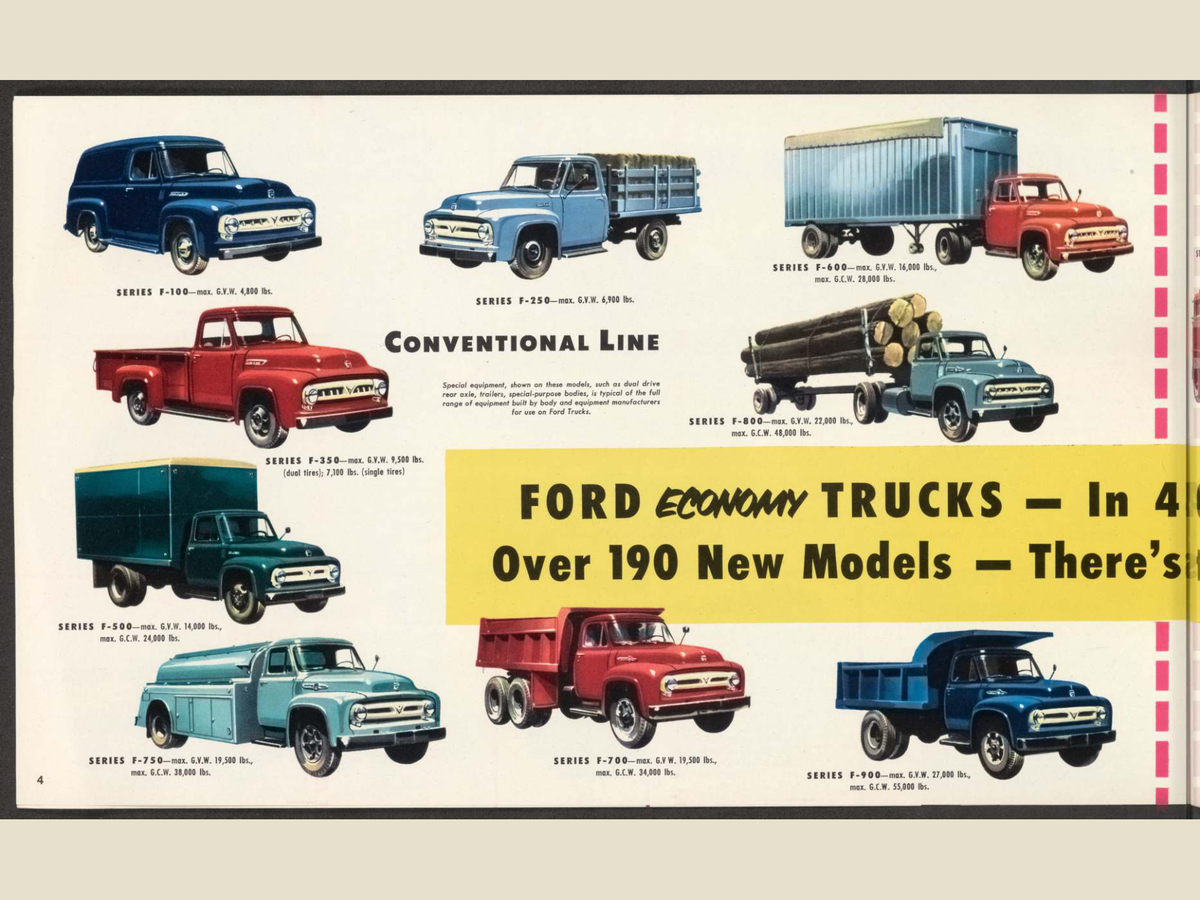 1953 ford truck line Brochure Page 4 0053-0018 — 18×24 proportions