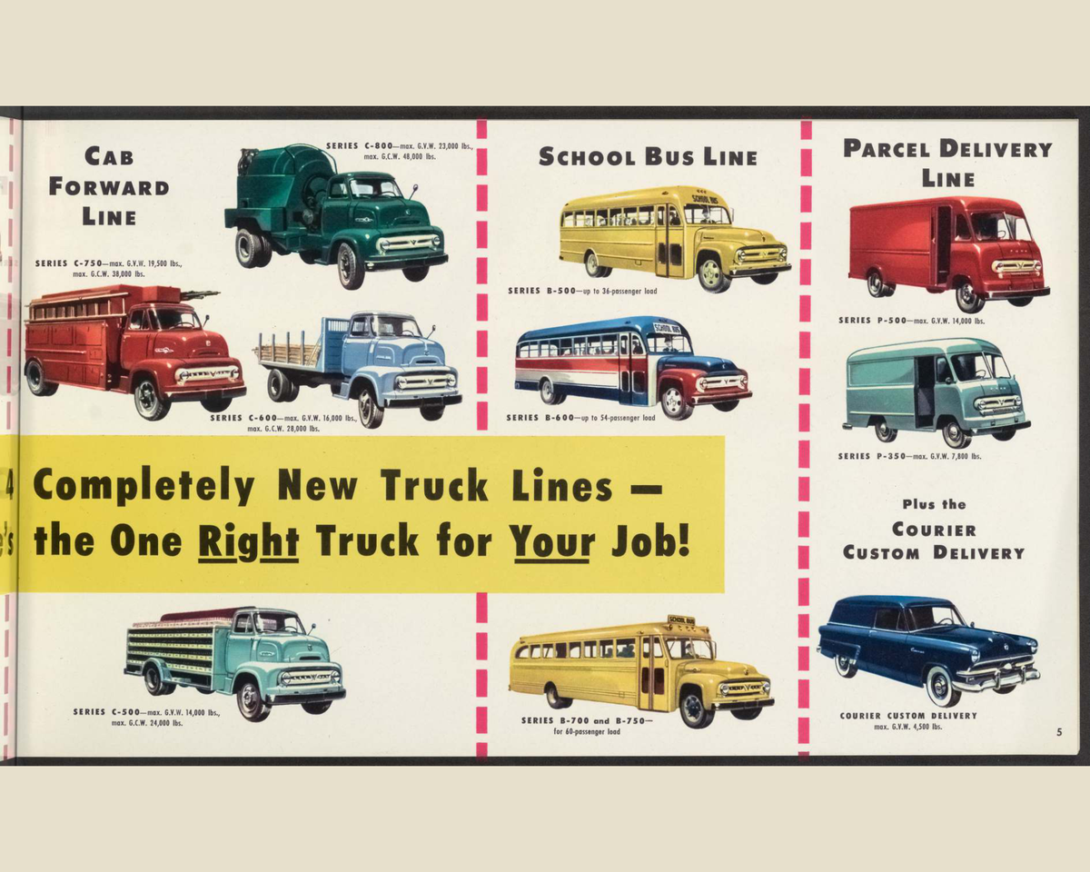 1953 ford truck line Brochure Page 5 0053-0019 — 16×20 proportions