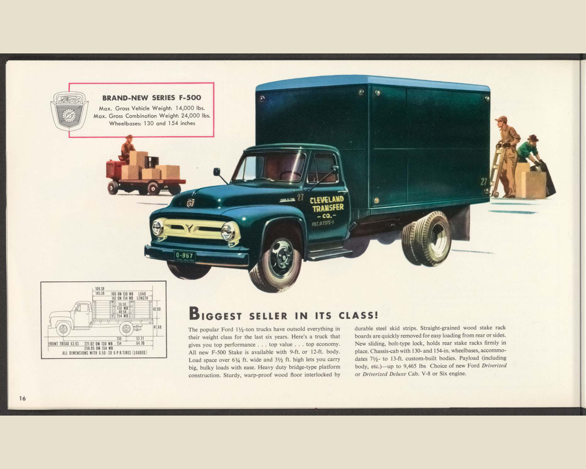 1953 ford truck line Brochure Page 16 0053-0023 — 16×20 proportions