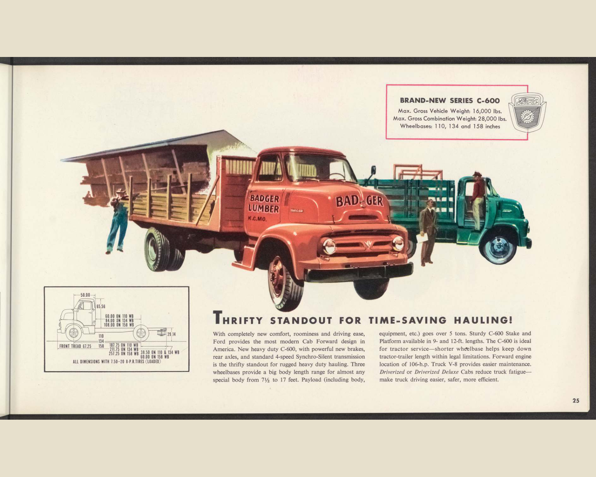 1953 ford truck line Brochure Page 25 0053-0029 — 16×20 proportions