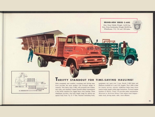 1953 ford truck line Brochure Page 25 0053-0029 — 18×24 proportions
