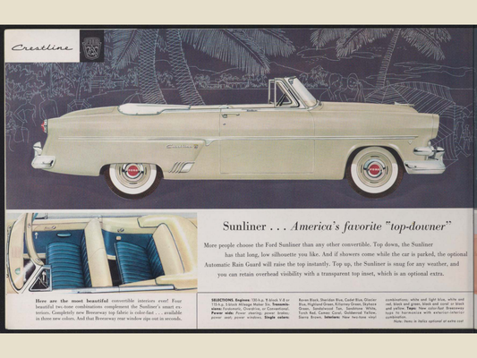 1954 Ford Car Line Brochure Page 16 0054-0018 — 18×24 proportions