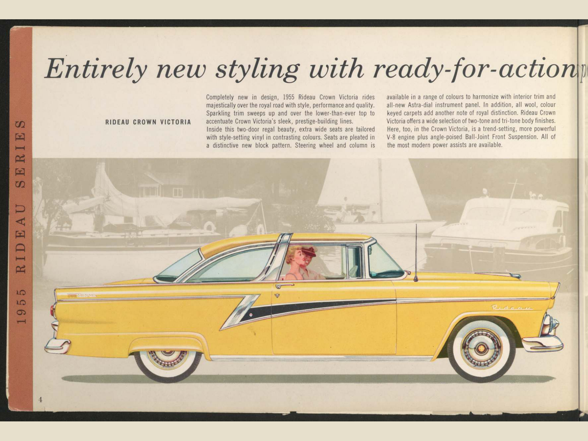 1955 Meteor Lineup Brochure Page 4 0055-0023 — 18×24 proportions