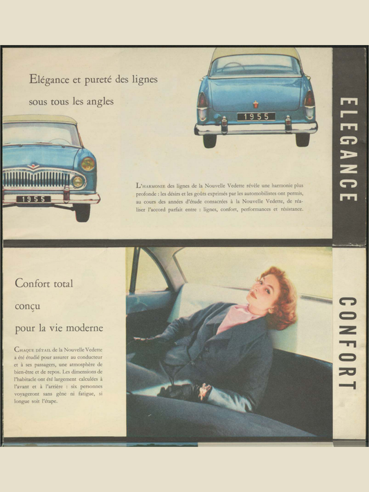 1955 Ford Vedette Brochure Page 2 0055-0030 — 18×24 proportions