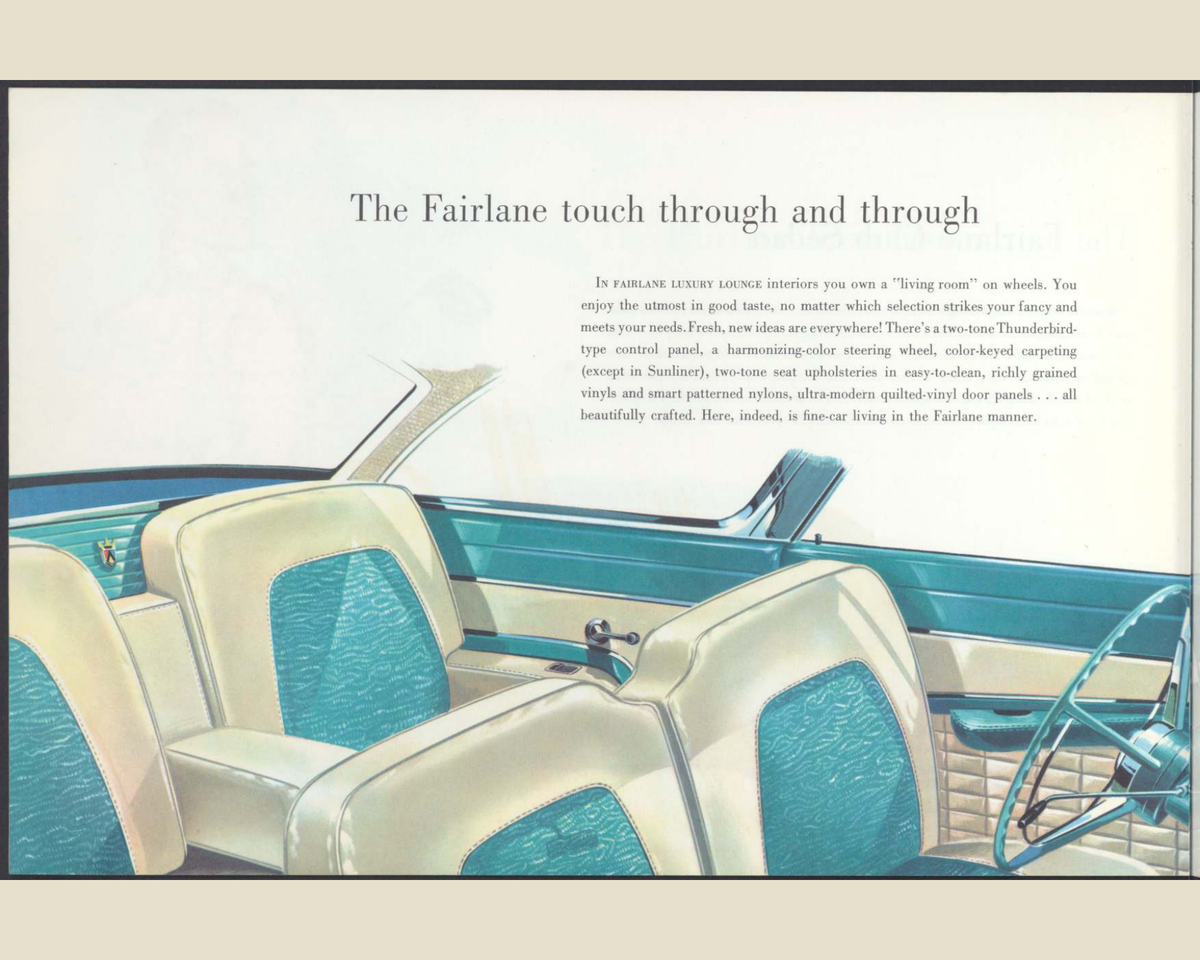 1956 Ford Fairlane Brochure Page 10 0056-0016 — 16×20 proportions