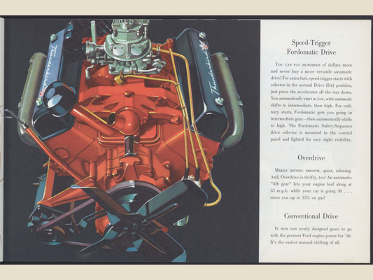 1956 Ford Fairlane Brochure Page 13 0056-0017 — 18×24 proportions