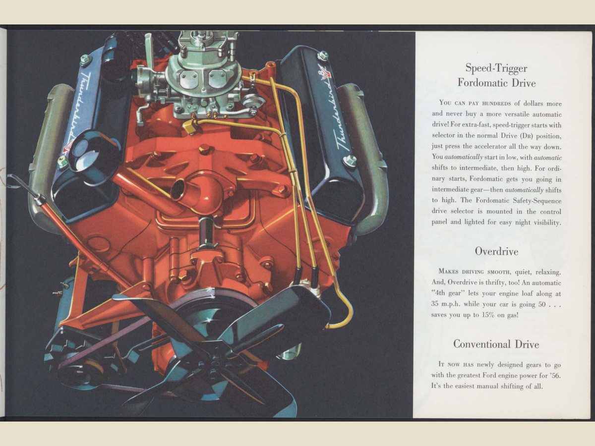 1956 Ford Fairlane Brochure Page 13 0056-0017 — 18×24 proportions