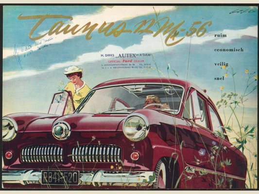 1956 Ford Taunus 12 MX Brochure Page 1 0056-0037 — 18×24 proportions