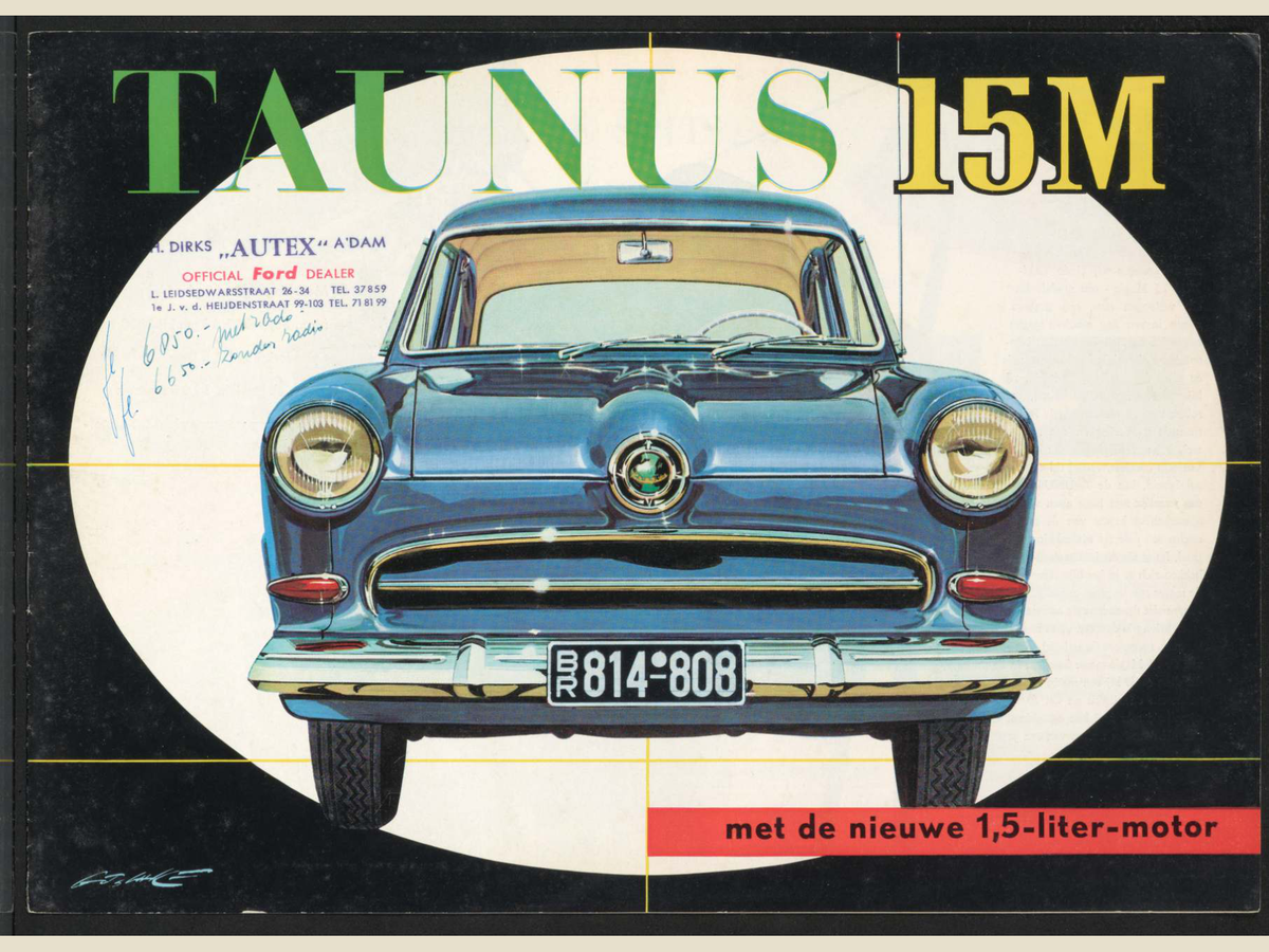 1956 Ford Taunus 15 M Brochure Page 1 0056-0041 — 18×24 proportions