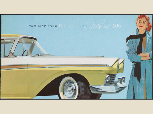 1957 Ford Fairlane and Fairlane 500 Brochure Page 1 0057-0018 — 18×24 proportions