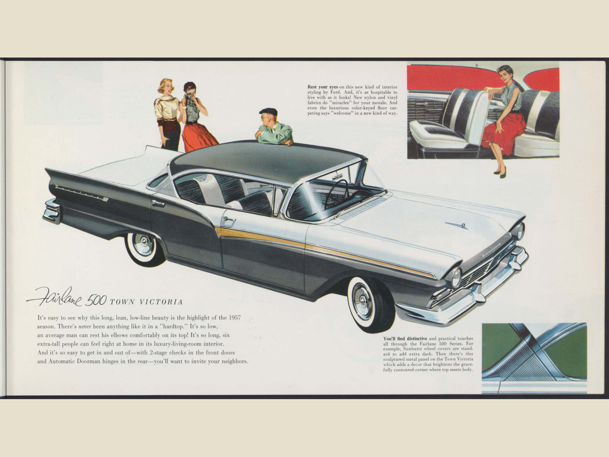 1957 Ford Fairlane and Fairlane 500 Brochure Page 7 0057-0020 — 18×24 proportions
