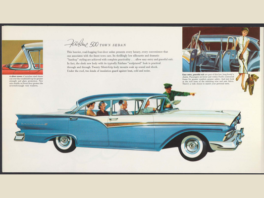 1957 Ford Fairlane and Fairlane 500 Brochure Page 10 0057-0023 — 18×24 proportions