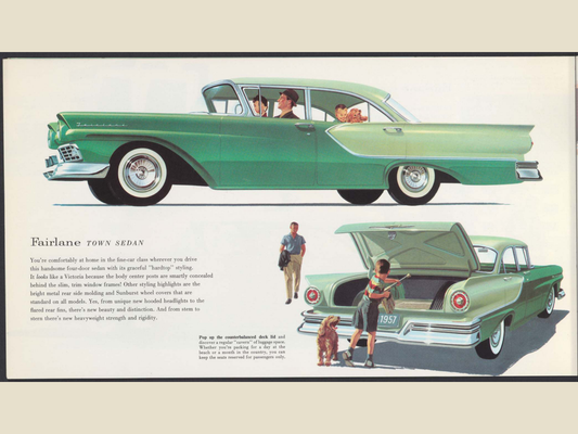 1957 Ford Fairlane and Fairlane 500 Brochure Page 16 0057-0028 — 18×24 proportions
