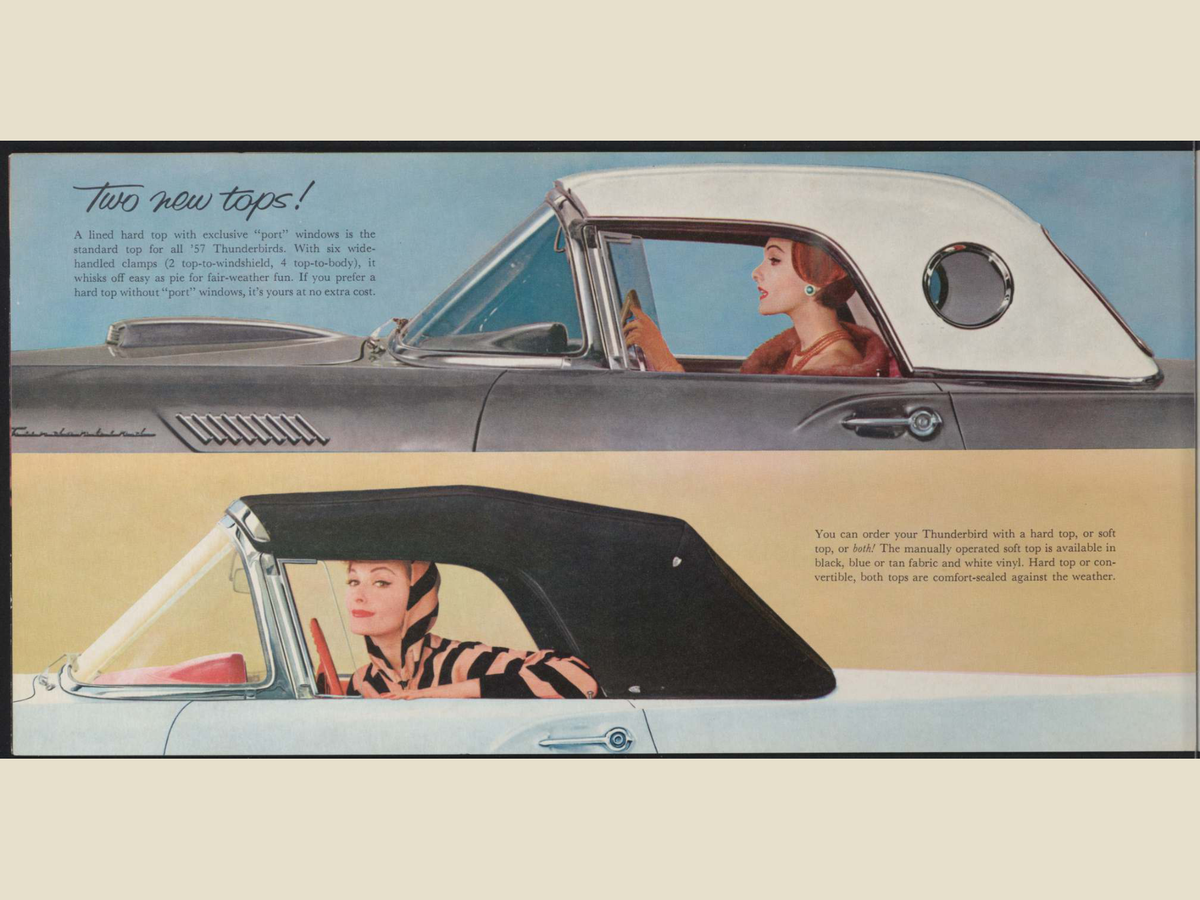1957 Ford Thunderbird Brochure Page 10 0057-0034 — 18×24 proportions