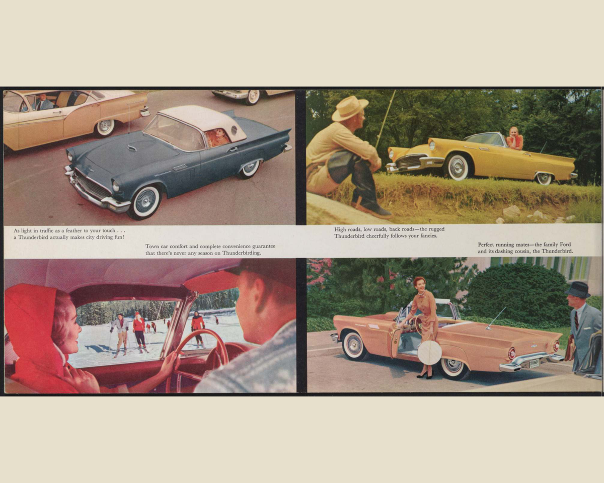1957 Ford Thunderbird Brochure Page 14 0057-0035 — 16×20 proportions