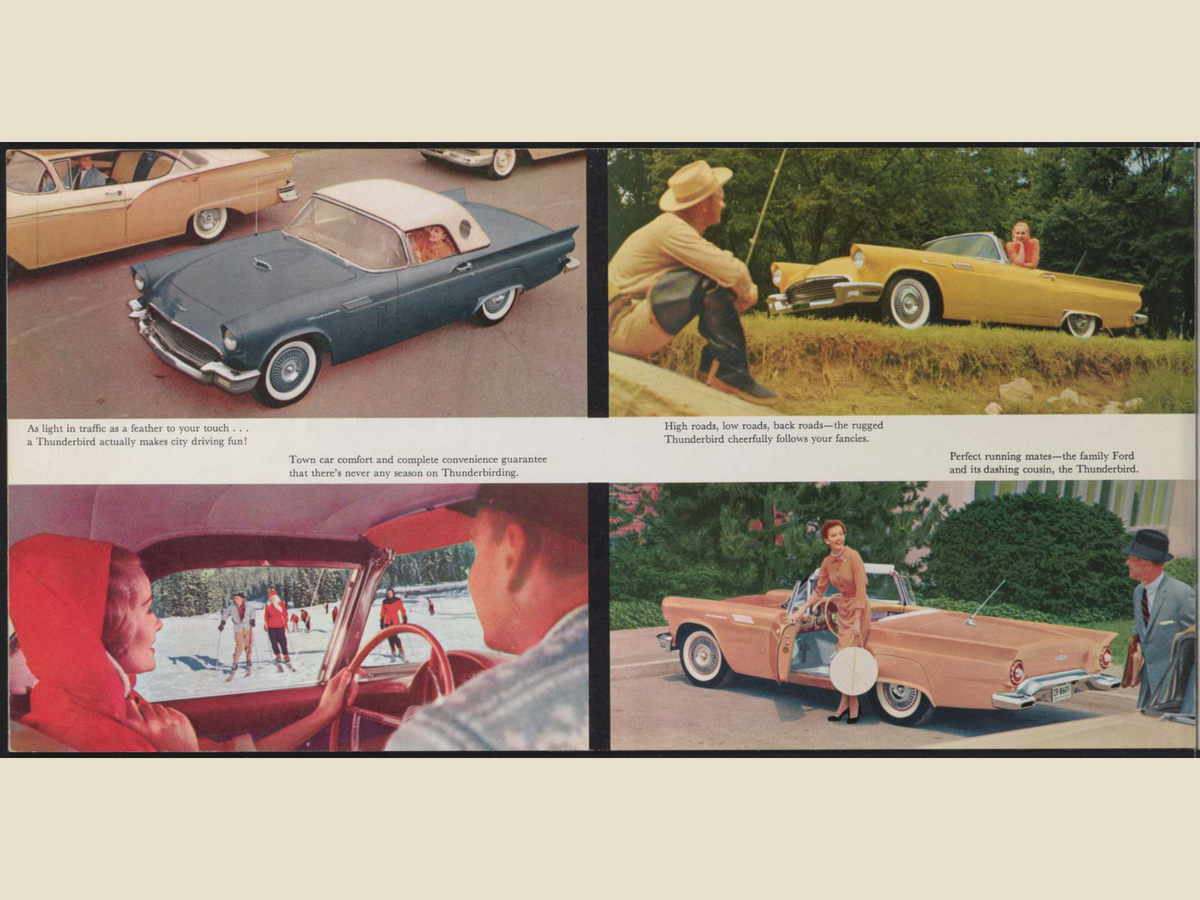 1957 Ford Thunderbird Brochure Page 14 0057-0035 — 18×24 proportions