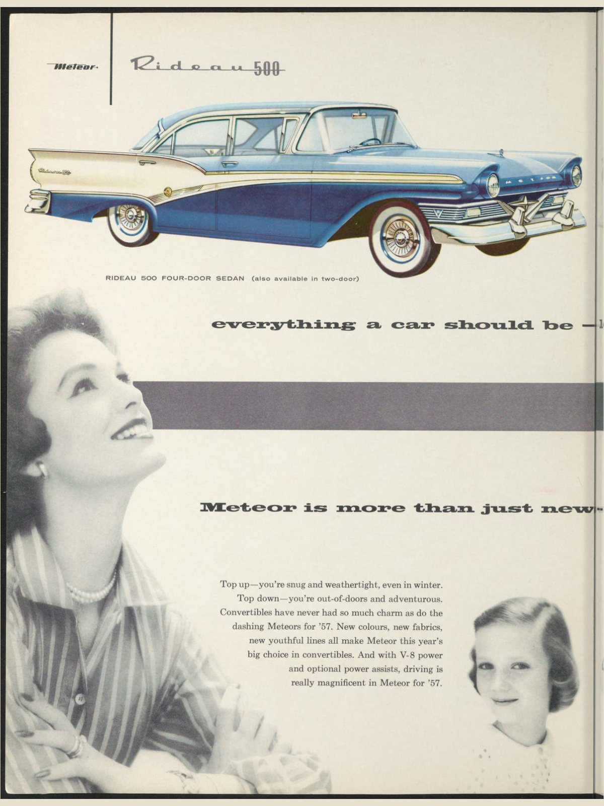 1957 Meteor Cars Brochure Page 6 0057-0046 — 18×24 proportions