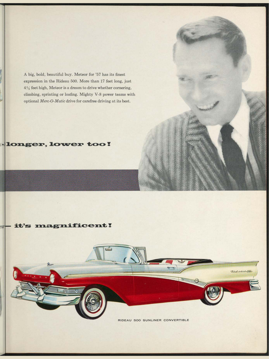 1957 Meteor Cars Brochure Page 7 0057-0047 — 18×24 proportions