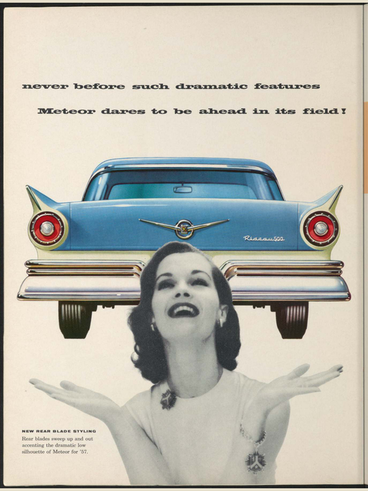 1957 Meteor Cars Brochure Page 8 0057-0048 — 18×24 proportions