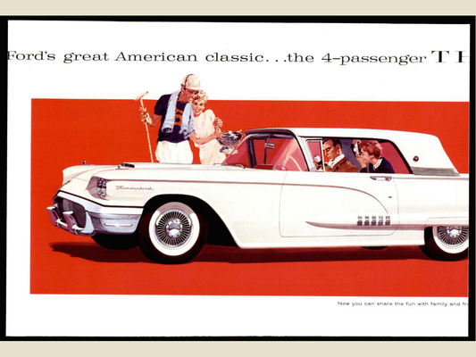 1958 Ford Thunderbird Brochure Page 4 0058-0012 — 18×24 proportions