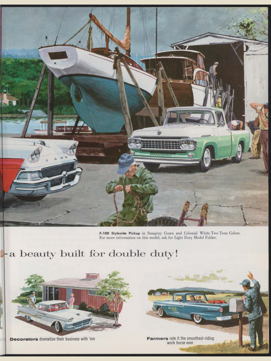 1958 Ford Ranchero Brochure Page 3 0058-0014 — 18×24 proportions