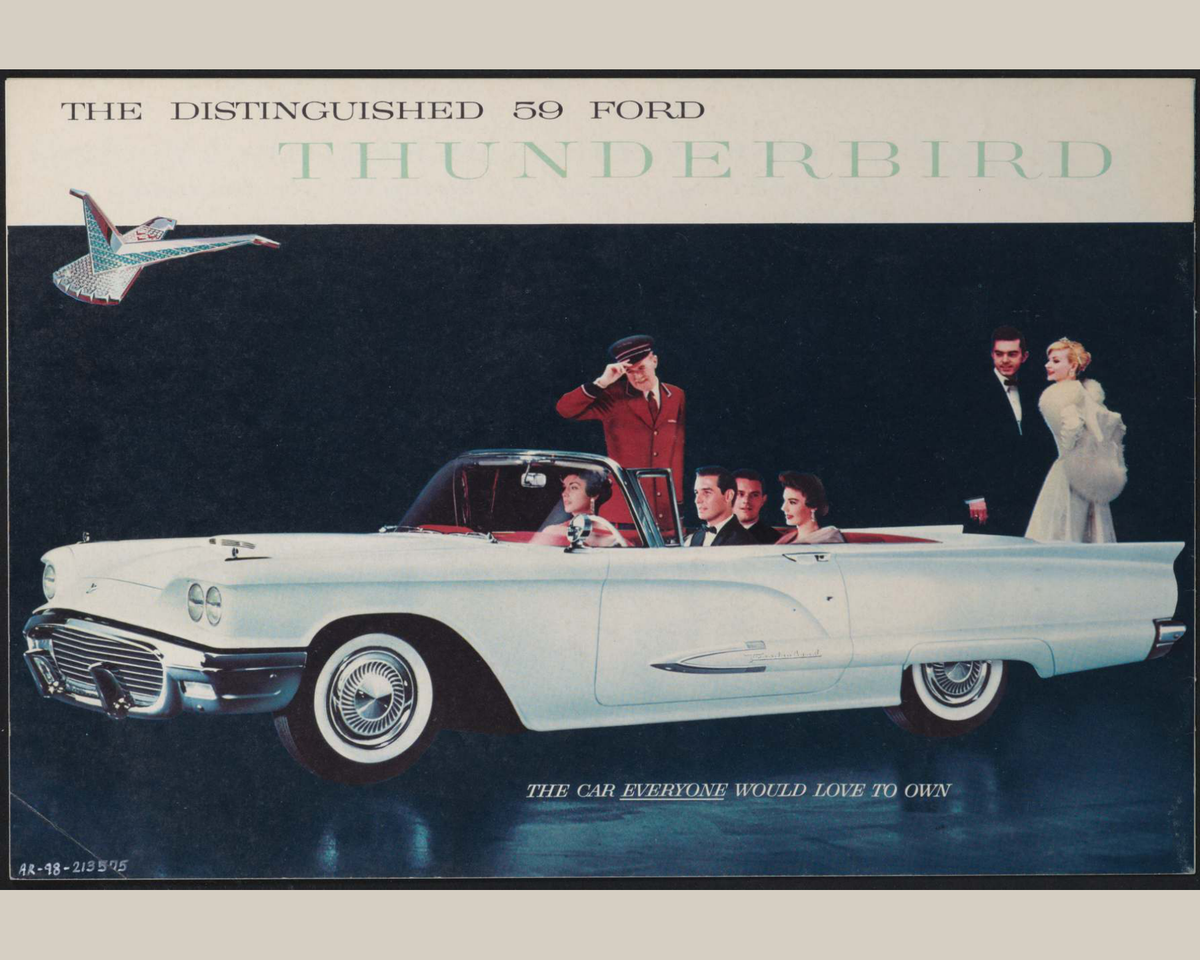 1959 Ford Thunderbird Brochure Page 16 0059-0015 — 16×20 proportions