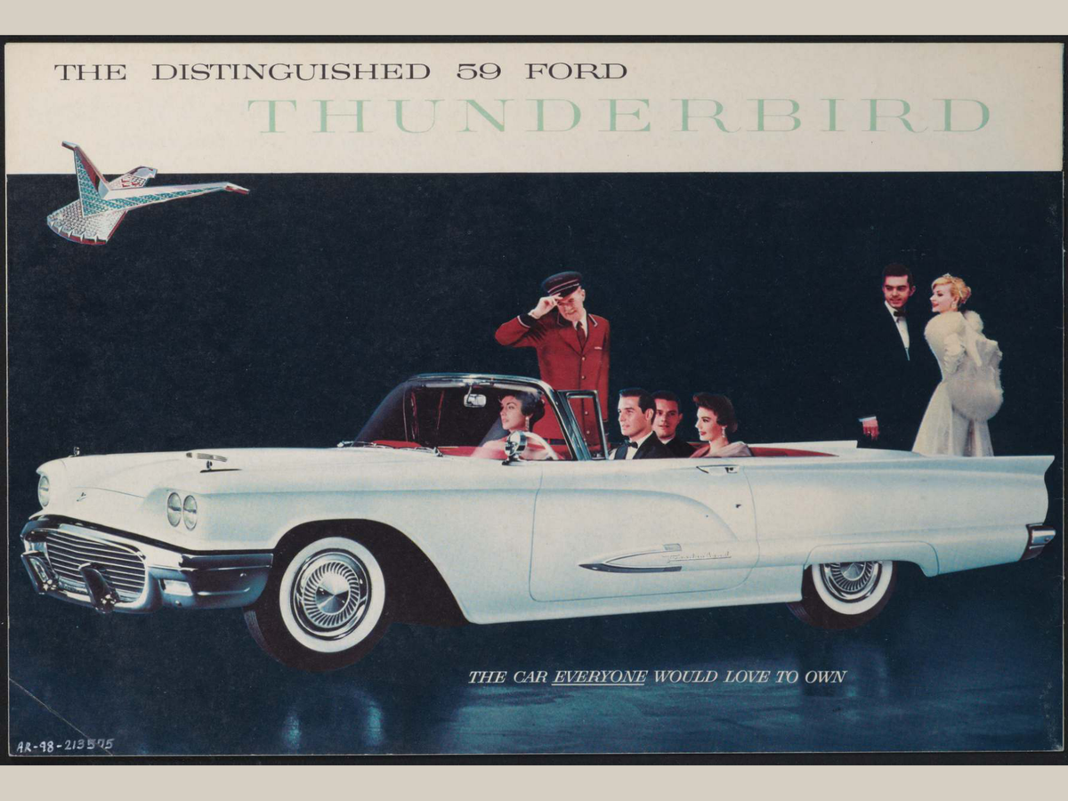 1959 Ford Thunderbird Brochure Page 16 0059-0015 — 18×24 proportions