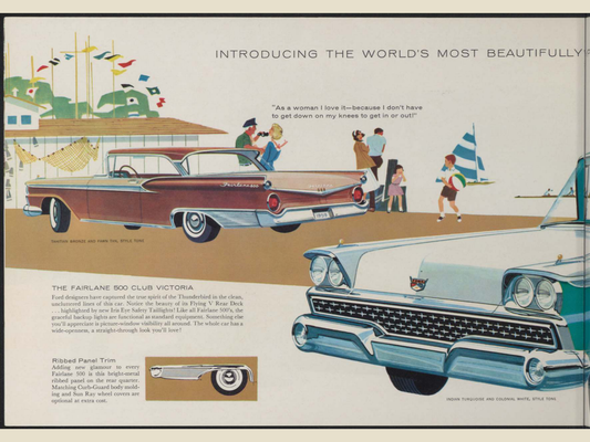 1959 Ford Car Line Brochure Page 4 0059-0016 — 18×24 proportions