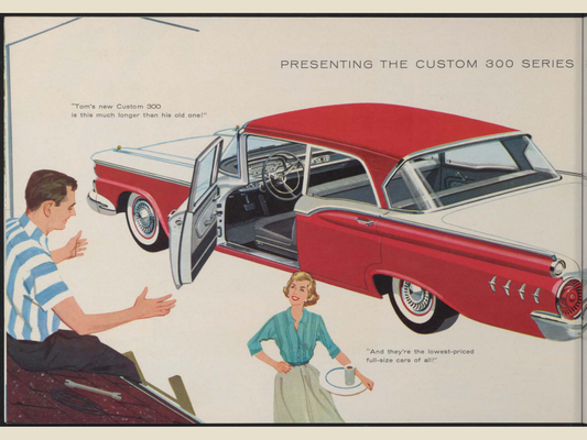 1959 Ford Car Line Brochure Page 10 0059-0021 — 18×24 proportions
