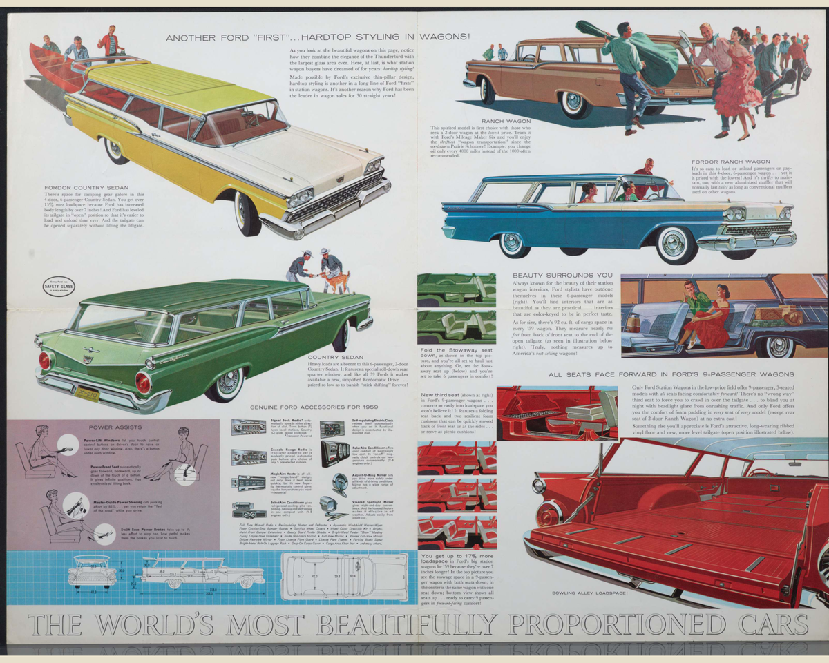 1959 Ford Station Wagons Brochure Page 2 0059-0024 — 16×20 proportions