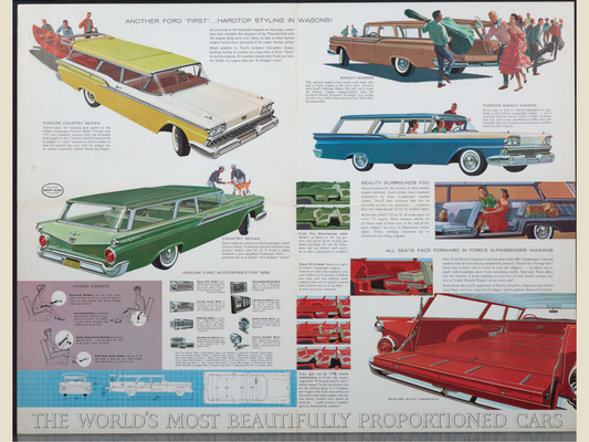 1959 Ford Station Wagons Brochure Page 2 0059-0024 — 18×24 proportions