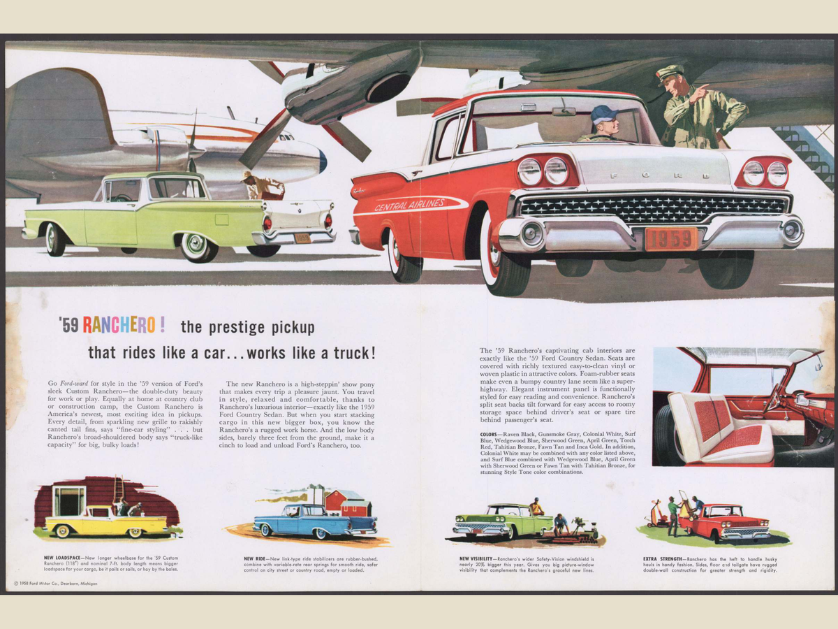 1959 Ford Ranchero Brochure Page 2 0059-0032 — 18×24 proportions