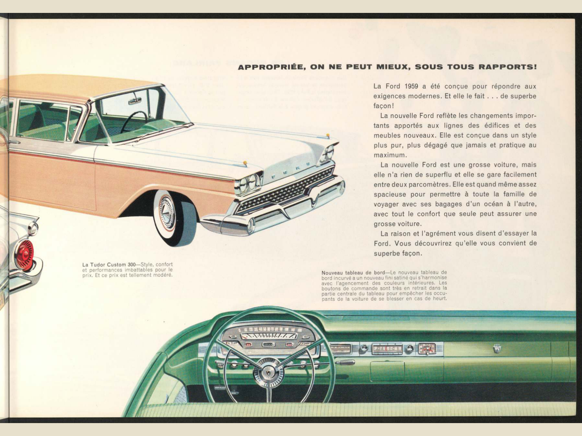 1959 Ford Vehicles Brochure Page 3 0059-0037 — 18×24 proportions