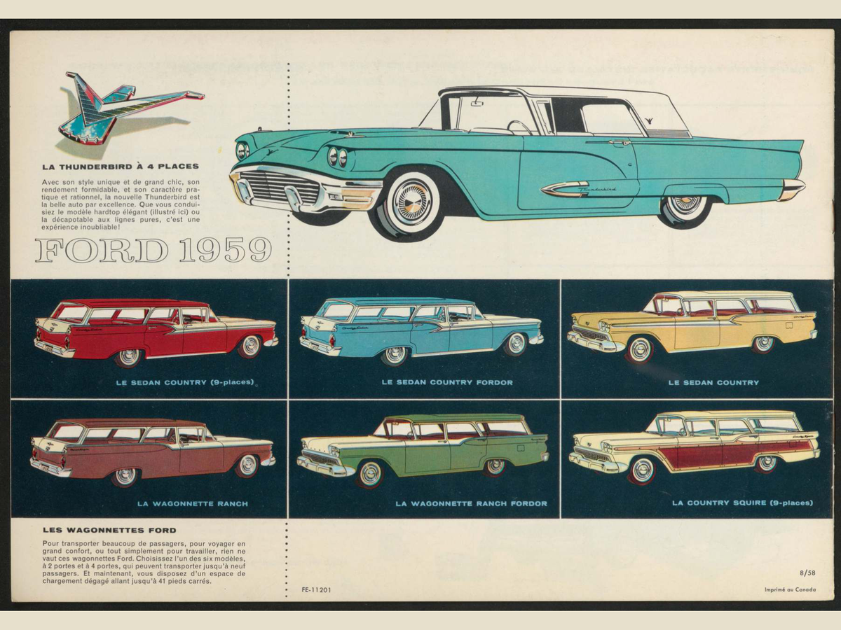 1959 Ford Vehicles Brochure Page 16 0059-0040 — 18×24 proportions