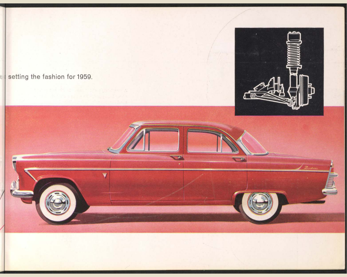 1959 Ford Zodiac Brochure Page 5 0059-0044 — 16×20 proportions