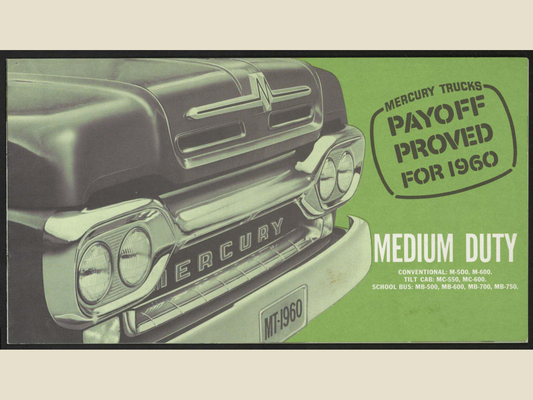 1960 Mercury M Series Medium Duty Trucks Brochure Page 1 0060-0025 — 18×24 proportions