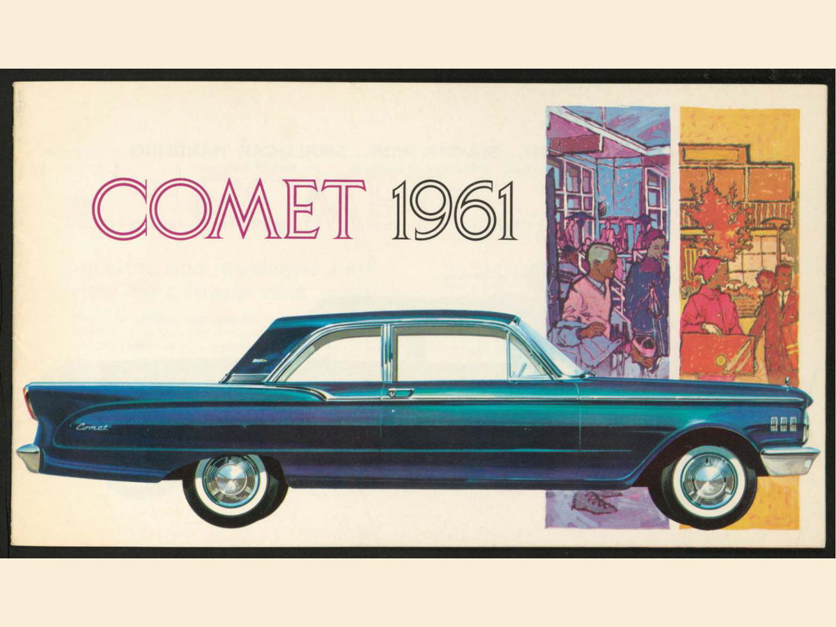1961 Mercury Comet Brochure Page 1 0061-0008 — 18×24 proportions