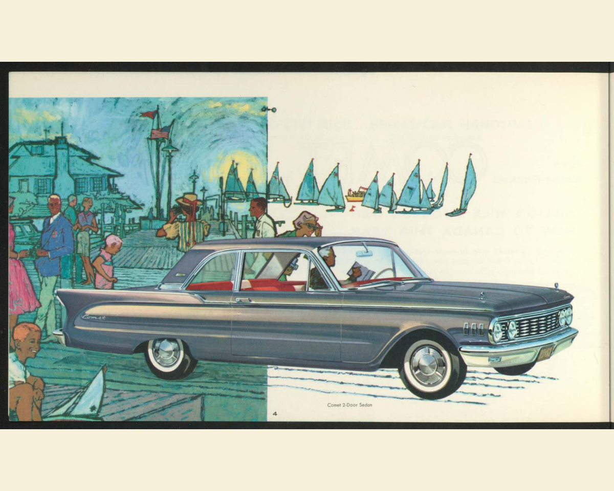 1961 Mercury Comet Brochure Page 4 0061-0010 — 16×20 proportions
